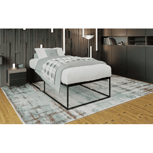 Cama de metal Scala Negro 205.5X105.5X46.5 cm