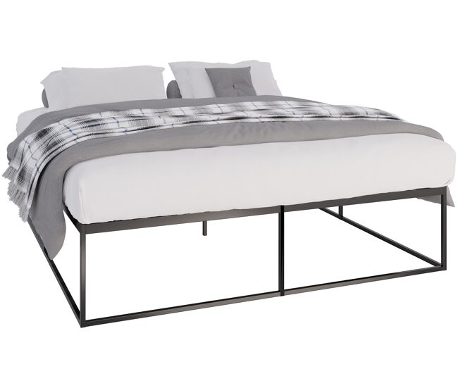 Cama de metal scala negro 205.5x185.5x46.5 cm