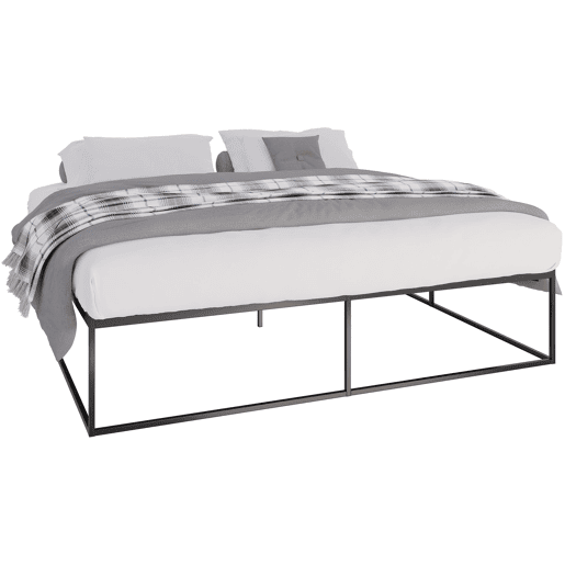 Cama de metal Scala Negro 205.5X205.5X46.5 cm