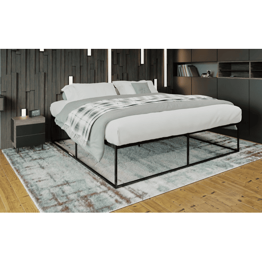 Cama de metal Scala Negro 205.5X205.5X46.5 cm