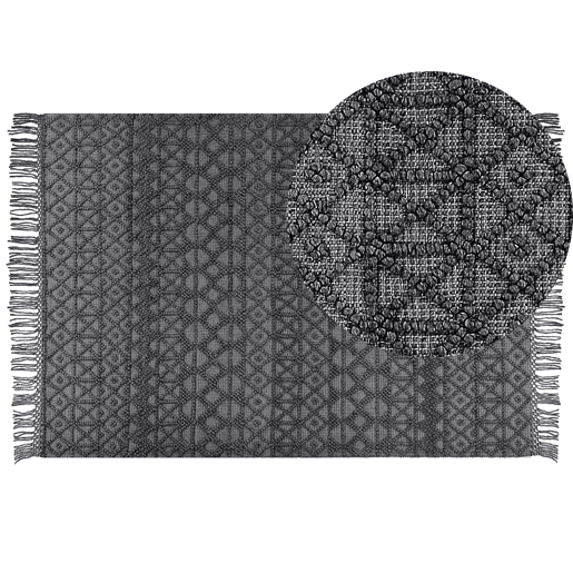 Tapete ALUCRA Preto 160 x 230 cm Lã