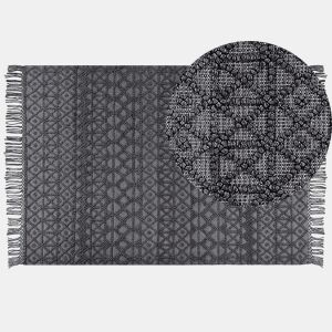 Tapete ALUCRA Preto 160 x 230 cm Lã