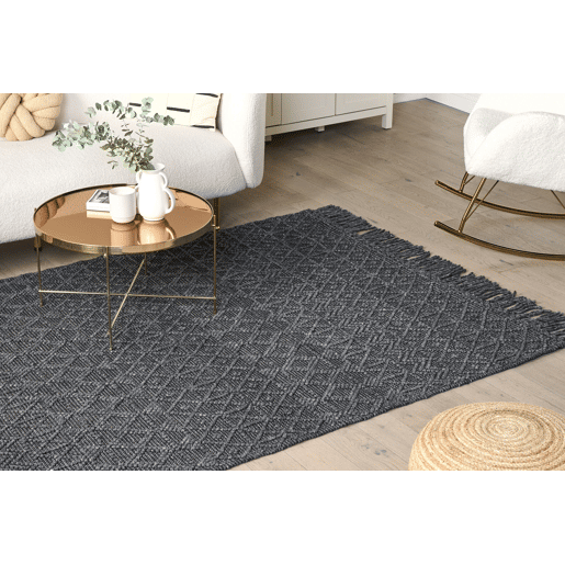 Tapete ALUCRA Preto 160 x 230 cm Lã