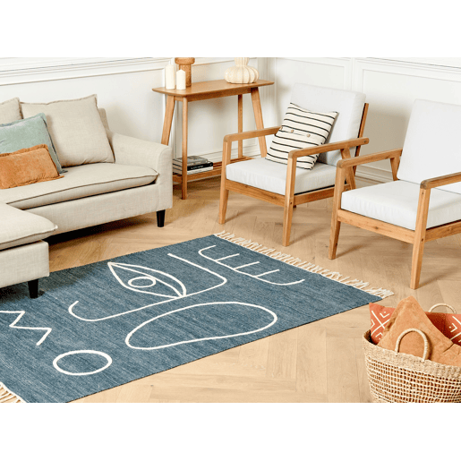 Tapete de exterior YAVU Azul 140 x 200 cm