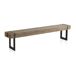 Banco de madera con patas de metal Banco de madera con patas de metal Natural