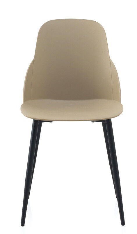 Pack de 4 sillones pp camel con patas metalicas