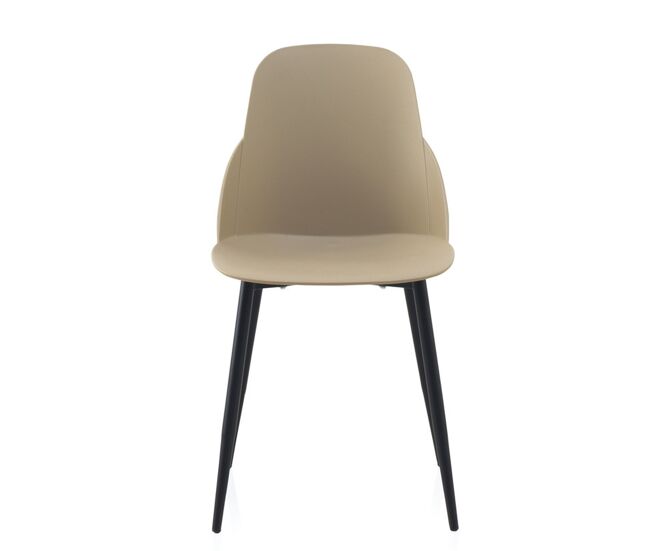 Pack de 4 sillones pp camel con patas metalicas