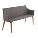 Banco de madera tapizado Banco de madera tapizado Gris