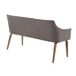 Banco de madera tapizado Banco de madera tapizado Gris