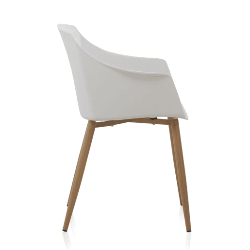 Pack 4 Poltronas Pp Brancas Pernas de Metal Pack 4 Poltronas Pp Brancas Pernas de Metal