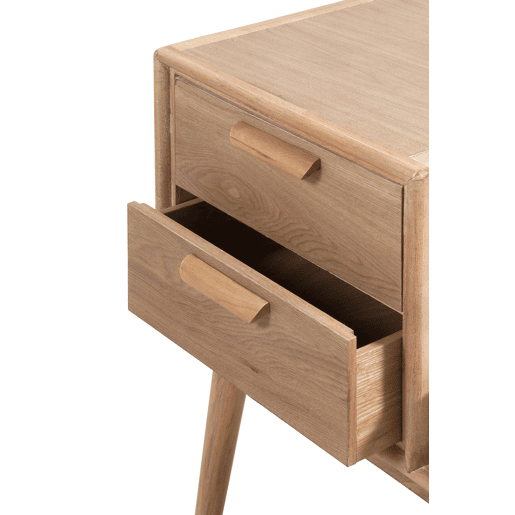 Banco De Madera De Fresno Natural Con Cojín Y 2 Cajones