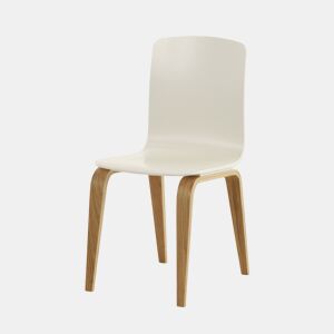 Conjunto de quatro cadeiras de compensado de carvalho branco