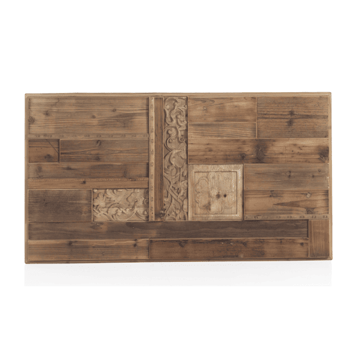 Cabeceira de madeira natural recuperada 110X60 cm