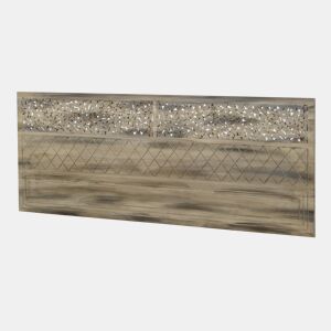 Cabeceira de madeira de choupo natural, 165X60 cm