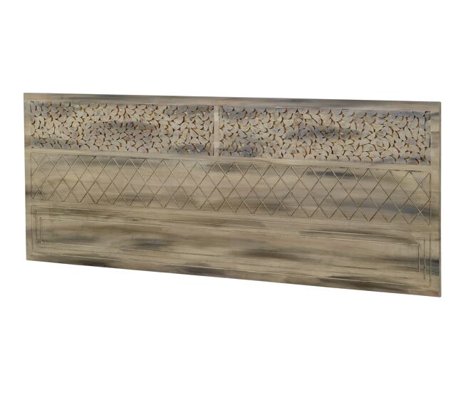 Cabecero de madera de álamo natural, 165X60 cm