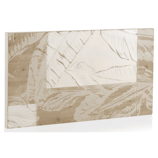 Cabeceira de parede de madeira branca 110X60 cm