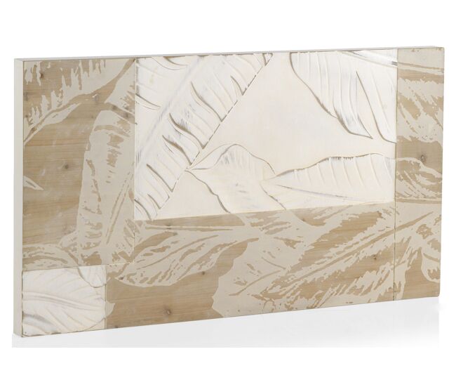 Cabecero de madera blanco 110x60 cm
