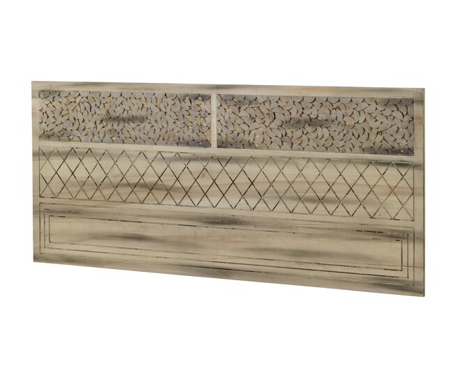 Cabecero de madera de álamo natural, 145X60 cm