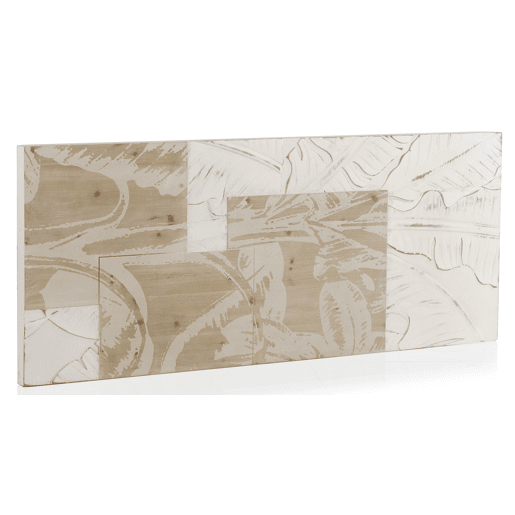 Cabeceira de parede de madeira branca 145X60 cm