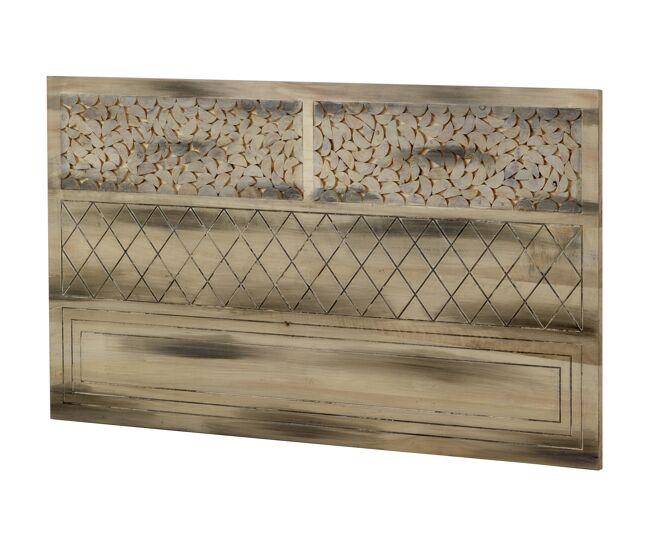 Cabecero de madera de álamo natural, 110X60 cm