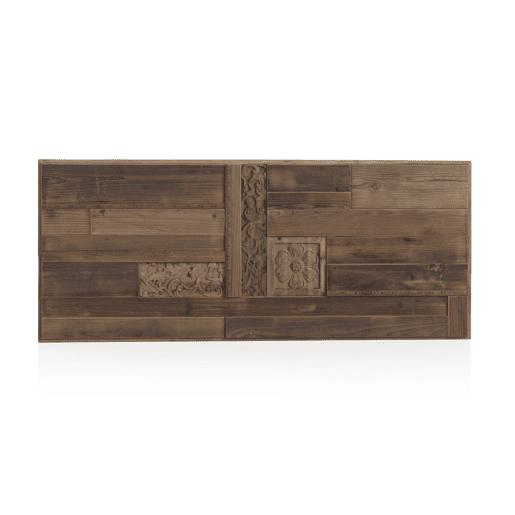 Cabeceira de madeira natural recuperada 145X60 cm