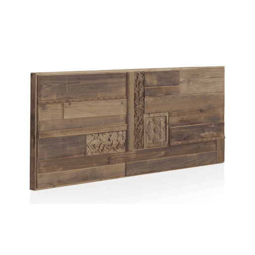Cabeceira de madeira natural recuperada 145X60 cm