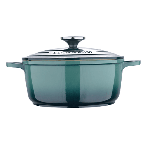 Caçarola Bergner EXCALIBUR, Ø20cm e 2,4L, com tampa de alumínio fundido, verde.