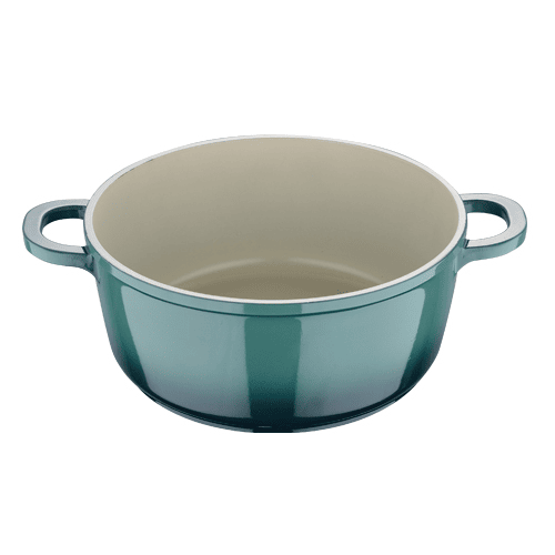 Caçarola Bergner EXCALIBUR, Ø20cm e 2,4L, com tampa de alumínio fundido, verde.