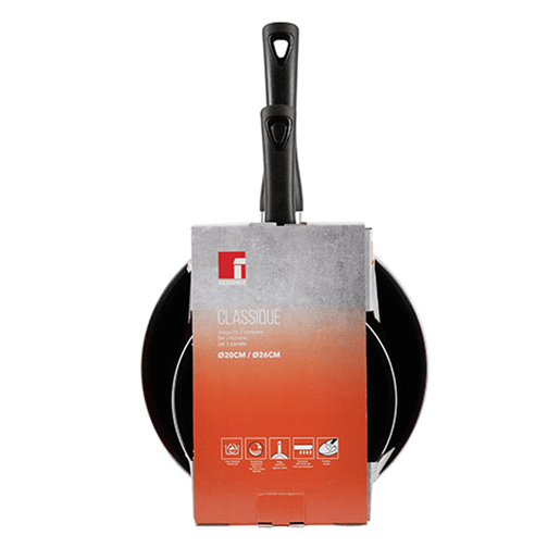 Conjunto de Frigideiras Bergner CLASSIQUE Vermelho Aço 2 Unidades