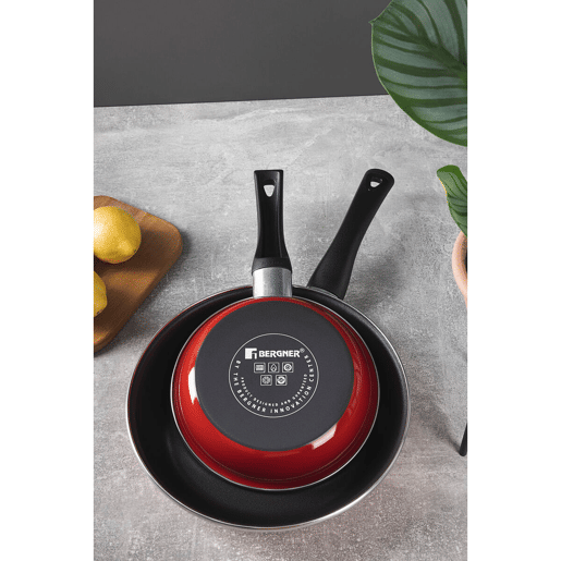 Conjunto de Frigideiras Bergner CLASSIQUE Vermelho Aço 2 Unidades