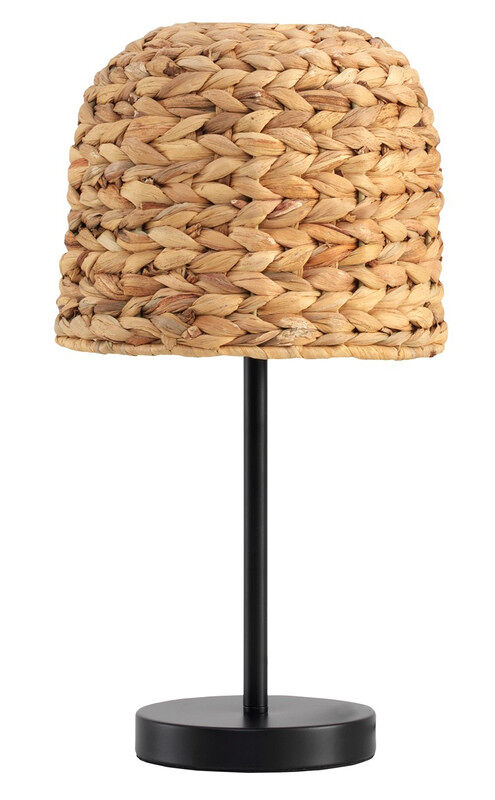 Lámpara de mesa de fibra natural