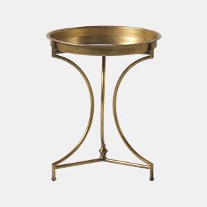 Mesa Lateral de Metal Dourado