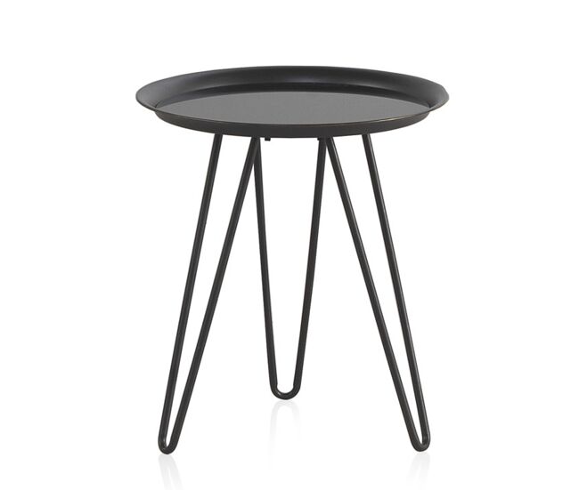 Mesa de centro de metal con tapa de metal