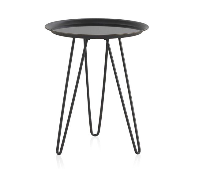 Mesa de centro de metal con tapa de metal