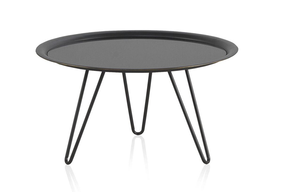 Mesa de centro de metal con tapa de metal 62x62