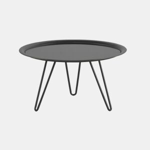 Mesa de centro de metal com tampo de metal