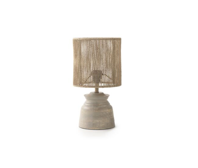 Lámpara de mesa de yute
