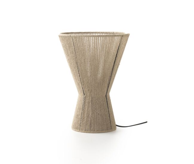 Lámpara de mesa de yute