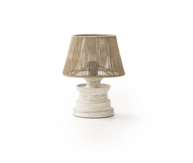 Lámpara de mesa de yute