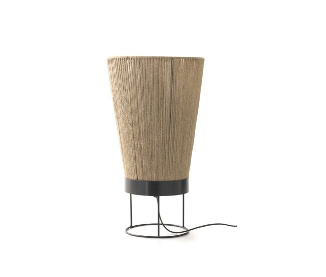 Lámpara de mesa de yute