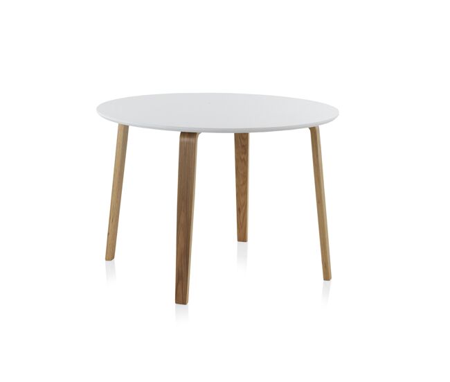 Mesa de comedor redonda de madera 110x110