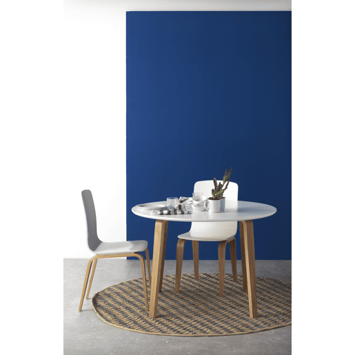 Mesa de jantar redonda madeira branca diâmetro 110 cm