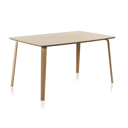 Mesa de jantar de compensado de carvalho natural 150X90 cm