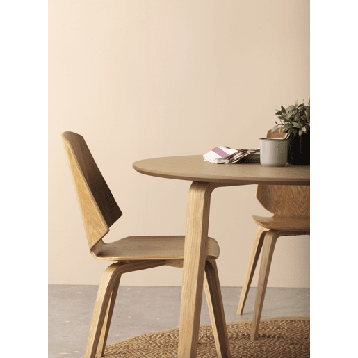 Mesa de Jantar Redonda Madeira Natural Diâmetro 110 Cm