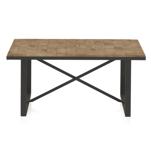 Mesa De Café De Blocos De Madeira
