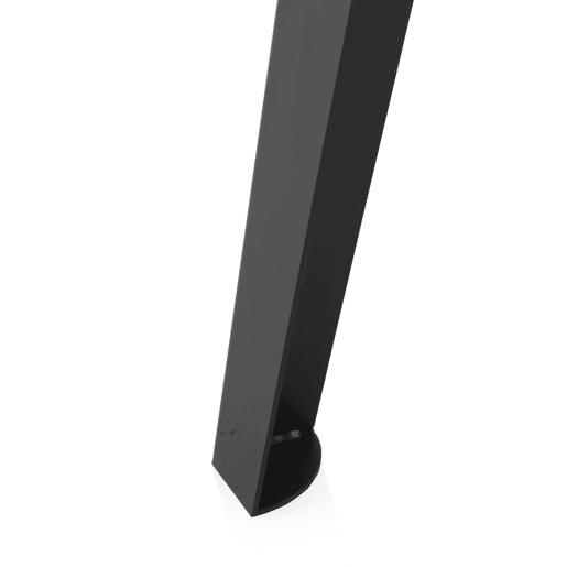 Mesa redonda de melamina com efeito de madeira 110 cm de diâmetro com pernas de metal