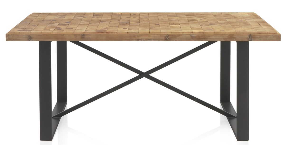 Mesa de madera en bloque