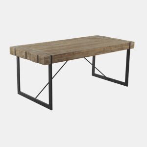 Mesa de Madeira com Pernas de Metal 200X90 Cm
