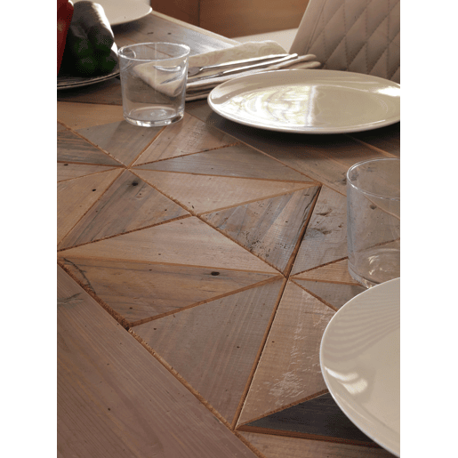 Mesa De Comedor De Madera Reciclada 180X90 Con Base De Metal