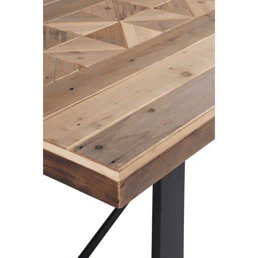 Mesa De Comedor De Madera Reciclada 180X90 Con Base De Metal